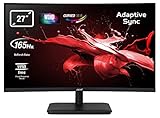 Acer ED270UP Gaming Monitor 27 Zoll (69 cm Bildschirm) WQHD, 165Hz DP, 144Hz HDMI, 1ms (VRB), 2xHDMI 1.4, DP 1.2, DP AdaptiveSync, HDMI VRR, Schw