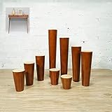 ZYQHJKLHK 5 Zoll konische Massivholzmöbel Beine Couch Stuhl Tisch Schreibtisch Schrank Schrank Füße Ersatz Einsteller 4PCS