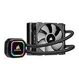 Corsair iCUE H60i RGB PRO XT CPU-Flüssigkeitskühlung (120-mm-Lüfter mit Magnetschwebetechnik der Corsair ML Series, PWM-Gesteuerten Luftstrom, 400 - 2.400 U/min, Dynamischer RGB-Pumpenkopf) Schw