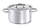 Fissler family line / Edelstahl-Topf (Ø 24 cm, 5,3 L) Kochtopf mit Metall-Deckel - Induk