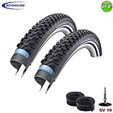 2 x Schwalbe Marathon Plus MTB Fahrraddecke 27,5 x 2.25 57-584 + 2 Schläuche SV19