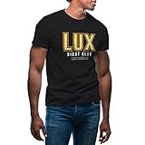 Lux Night Club Gold Lucifer Morningstar Herren schwarz T-Shirt Size M