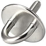 OPIOL QUALITY® Augplatte Rund mit Gewinde M10 50 mm aus Edelstahl A2 V2A (20 Stück) Wandöse Decksplatte Ösenplatte Halterung Haken Öse Wandhaken Wandhalterung Ösenp