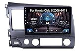 Doppel Din Radio Android Autoradio Carplay Bluetooth Für Honda Civic 8 2006-2011 2din Radio GPS Sat Navi Mit Naviceiver Aux Video Out Multimedia Car Play DSP Rückfahrkamera (Color : 8core 2G+32G)