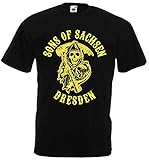 Sons of Sachsen Herren T-Shirt Dresden Ultras|schw-M