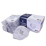 Biodefence Maske FFP2 Hergestellt und zugelassen in Spanien FFP2 Masken CE Zertifizierter Atemschutzmasken Mit CE-Zertifizierung 0161 Schachtel mit 20 Einheiten, einzeln verpackt in PE-Beuteln (WEISS)