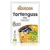 Biovegan Tortenguss klar, Agar-Agar ohne Zuckerzusatz, mit Kartoffelstärke, ideal für Obstkuchen oder Torten, glutenfrei und vegan (12 x 2 x 6 g)