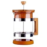 Daoyuan French Press Kaffeebereiter Kaffeemaschine, French Press Für Kaffee Oder Tee, Manuelle Kaffeekanne Aus Glas Mit Dreifachem Edelstahlfilter, Camping Reise Party Geschenk (Size : 400ML)