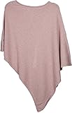 styleBREAKER Damen Feinstrick Poncho in Unifarben, leicht asymmetrischer Schnitt, Ärmellos, Rundhals 08010042, Farbe: