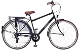 Amigo Style - Cityräder für Herren - Herrenfahrrad 28 Zoll - Geeignet ab 170-175 cm - Shimano 6 Gang-Schaltung - Citybike mit Handbremse, Beleuchtung und fahrradständer - Schw