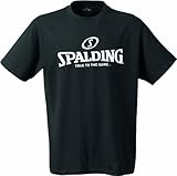 Spalding Herren Basketball-Fanartikel Logo T-Shirt, Black, L
