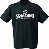 Spalding Herren Basketball-fanartikel Logo T-shirt T Shirt, Schwarz, 3XL EU