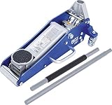 BGS 2897 | Rangier-Wagenheber | 1,5 t | hydraulisch | Aluminium-Stahl-Konstruktion | Hydraulik mit Doppelhubkolb