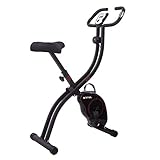 AsVIVA H14 Ergometer Heimtrainer und XBike mit 7kg Schwungmasse, Magnetbremse, 8 Widerstandsstufen Plus Riemenantrieb und klappbar | Schwarz/R