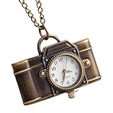 Taschenuhr Taschenuhr Quarz Vintage Kamera Form Kreative Mode Mini Kette Tragbare Party Charm Frauen Halskette Anhßnger Bronze Ornament Geschenke Antik
