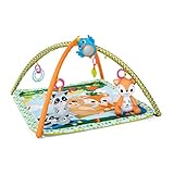 Chicco Waldzauber Baby Krabbeldecke mit Spielbogen, Multifunktionsspielbogen für Babys, 5 abnehmbaren Hängespielzeugen, Plüschfuchs, Entspannungsmusik und sanften Lichtern - Baby Spielzeug ab 0 M