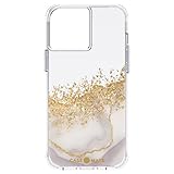 Case-Mate Karat Marble Case Schutzhülle kompatibel mit Apple iPhone 13 Pro Max Hülle [Stoßfest | Recyclebares Material | Fallschutz bis zu 3 m | Goldenes Marmor-Design] - Transparent/G