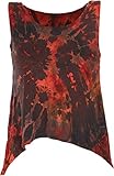 GURU SHOP Batik Hippie Top, Tank Top, Damen, Braun/rot, Synthetisch, Size:40, Tops & T-Shirts Alternative Bekleidung