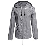 TWIOIOVE Kapuzenjacken für Damen mit Reissverschluss Softshelljacke Farbblock Langarm Tasche Outdoorjacken Lose wasserdichte Windjacke Regenjacke Leicht Plus Size Sweatjacke Hoodie Jack