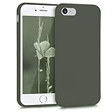 kwmobile Hülle kompatibel mit Apple iPhone 7/8 / SE (2020) - Hülle Silikon - Soft Handyhülle - Handy Case in Olivgrü