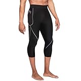 Gotoly Herren Neopren Abnehmen Hosen für Gewichtsverlust Hot Thermo Sauna Sweat Capri Fitness Workout Body Shaper (M, Schwarz)