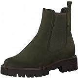 Tamaris Damen Stiefeletten, Frauen Chelsea Boots,TOUCHit-Fußbett,Stiefel,Bootee,Booties,halbstiefel,Kurzstiefel,uebergangsschuhe,Olive,41 EU / 7.5 U