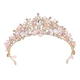 Mädchen Kristall Tiara Prinzessin Kostüm Krone Stirnband Braut Hochzeit Handgemachte Haare Accessoires Geschenk für 2-12 Jahre Festival Party Holiday Special Day