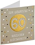 Perleberg zum 60. Geburtstag Black&Gold - Punkte - 15 x 15 cm, 7762005-2