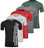 JACK & JONES Male T-Shirt 5er-Pack Shawn-Logo Tee Bio-Baumwolle M