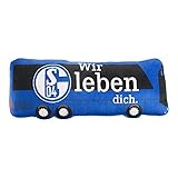 FC Schalke 04 Kissen - Mannschaftsbus - Nikkikissen Dekokissen S04 - Plus Lesezeichen I Love Gelsenk