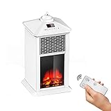 Oceanindw Intelligent Elektrisch Kaminöfen mit 3D realistischer Flammeneffekt, Umkipp- und Überhitzungsschutz, Freistehend Raumheizkörper zum Wohnzimmer S