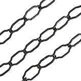 1,5m Lampenkette ø 2,0mm Schwarz geschweift Vierkant-Profildraht Kette Tragkraft 5kg Zierkette Eisenk