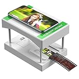 Rybozen Diascanner, Scannen und Speichern Ihrer 24x36 mm Negative und Dias mit Ihrer Smartphone-Kamera Anwendbar für alle Typen 35mm Filme (2 AA Batterien Werden separat gekauft) - Weiß
