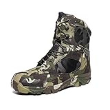 Winter Herren Militärstiefel Leder Schneestiefel Taktische Wüste und Stiefeletten Wanderschuhe, CP, 44 EU