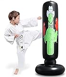 Kdsvakd boxsack Kinder ab 4 Jahre/6 Jahre, kinderboxsack Kinder Gestell 160cm jahrefür Kinder Erwachsene Üben von Karate, Taekwondo, Druckentlastung und Heimtraining Für Jugendliche Erw