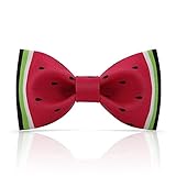 Lanzonia Herren Lustig Fliege Lustige Wassermelone Muster Bowtie für Urlaub S