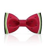 Lanzonia Herren Lustig Fliege Lustige Wassermelone Muster Bowtie für Urlaub S