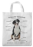 Merchandise for Fans Einkaufstasche - 38 x 42 cm - Motiv: Alternative Anatomie Entlebucher Sennenhund 02