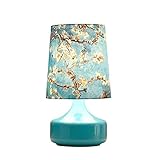 CJQW Schreibtischlampe Glas tischlampe Kreative literarische persönlichkeit Nordic einfache Mode Schlafzimmer nachttischlampe leselampe Dekorative leinen schreibtischlampe Dimmbare T