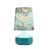 CJQW Schreibtischlampe Glas tischlampe Kreative literarische persönlichkeit Nordic einfache Mode Schlafzimmer nachttischlampe leselampe Dekorative leinen schreibtischlampe Dimmbare T