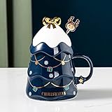 Teetassen mit Teesieb und Deckel, große Tee-Ei Tasse, Porzellan Teesieb Tasse mit Teebeutelhalter für losen Tee, Kaffee, Keramik T