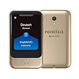 POCKETALK'S' Stimme & Kamera Übersetzer Gold - Zwei-Wege-KI-Übersetzungsgerät mit integrierten globalen Daten, funktioniert in über 130 Ländern, unterstützt 82 Sp