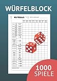 Würfelspiel Gewinnblatt: Würfelblock XXL für + 1000 Spiele: Würfelblock | Spielblatt | Spielblock | Ersatzblock | Familienspiele | Urlaubsspie l 130 S