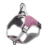 MENGZHI Pull Hundegeschirr Anti Zug Brustgeschirr - Ausbruchssicher Harness Reflektierend Gepolstert Verstellbar Sicherheitsgeschirr mit Griff Hinten/Vorne hundegeschirr welpen g