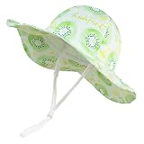 Funnycokid Kleinkind Sonnenhut UPF 50+ Schutz Baby Kinder Sommer Mädchen Sonnenhut mit verstellbarem Riemen 2-3 J