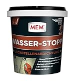 MEM Wasser-Stopp, Spezialzement für extrem nasse Wand- und Bodenflächen, Dichtet in wenigen Sekunden, Innen und außen anwendbar, Grau, 1 kg