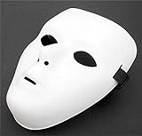TK Gruppe Timo Klingler 12x Maske weiß - Theathermaske zum bemalen unbemalt basteln Anonymous Phantom Masken - Karneval & Fasching & Hallow