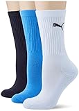 PUMA Unisex-Child Junior Sport (3 Pack) Socks, Marina, 31/34 (3er Pack)