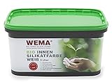 WEMA® Bio innen Silikatfarbe WEISS - 5 Liter | Allergiefreundlich - Hoch diffusionsoffen - Ohne Lösemittel - Made in Germany