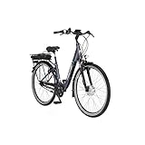 FISCHER E-Bike City ECU 1401, Elektrofahrrad, anthrazit matt, 28 Zoll, RH 44 cm, Frontmotor 25 Nm, 36 V Akk
